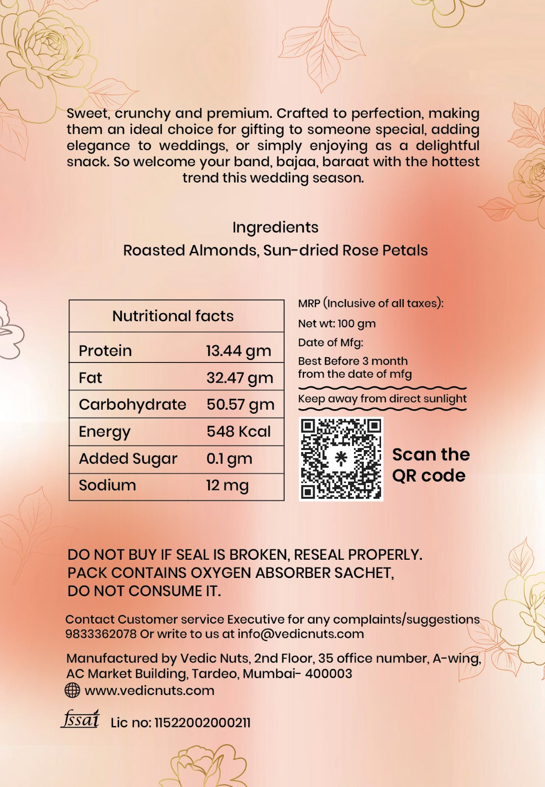 Rose Petal Almonds